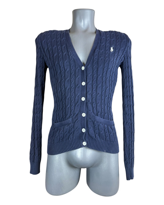 Polo Ralph Lauren Zopfmuster Cardigan marineblau Größe S