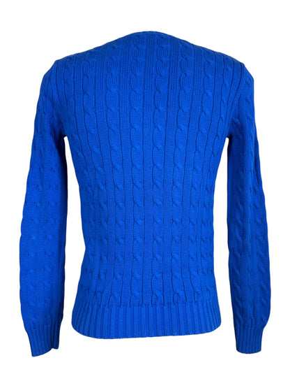 Polo Ralph Lauren Zopfmuster Pullover blau Größe M