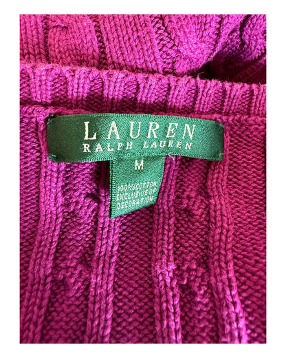 Polo Ralph Lauren Zopfmuster Pullover pink Größe M