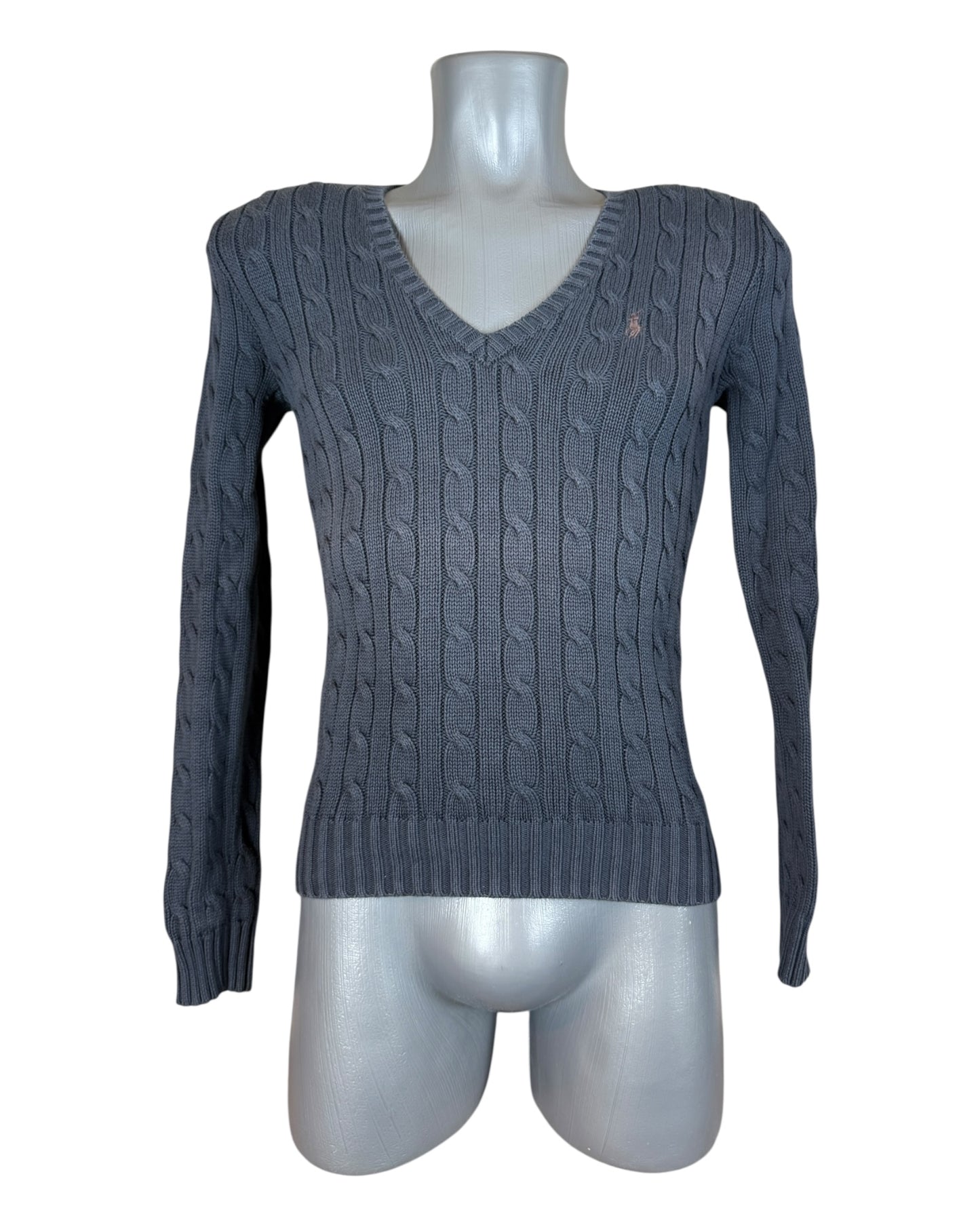 Polo Ralph Lauren Zopfmuster Pullover schwarz Größe M