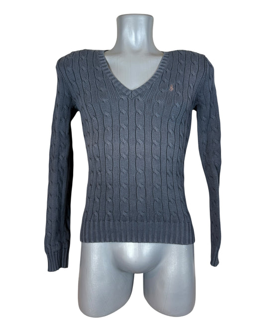 Polo Ralph Lauren Zopfmuster Pullover schwarz Größe M