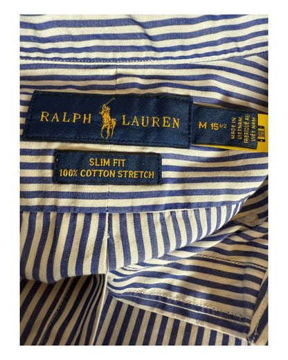 Polo Ralph Lauren Hemd blau weiß gestreift Größe M