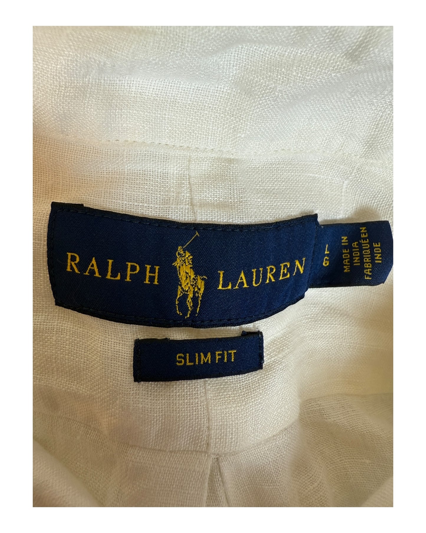 Polo Ralph Lauren Leinenhemd weiß Größe L
