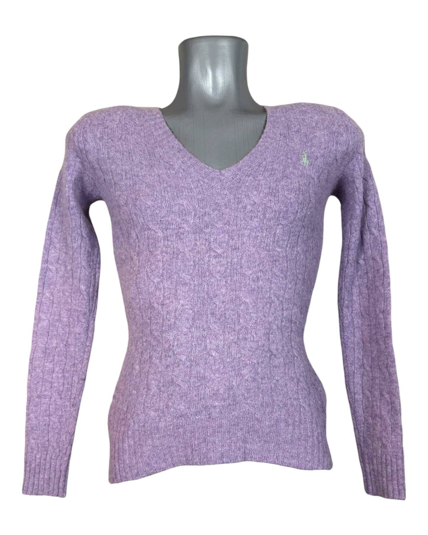 Polo Ralph Lauren Zopfmuster Pullover flieder Größe S