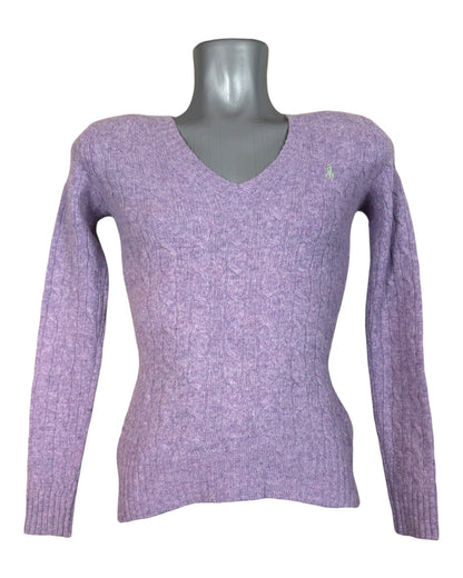 Polo Ralph Lauren Zopfmuster Pullover flieder Größe S