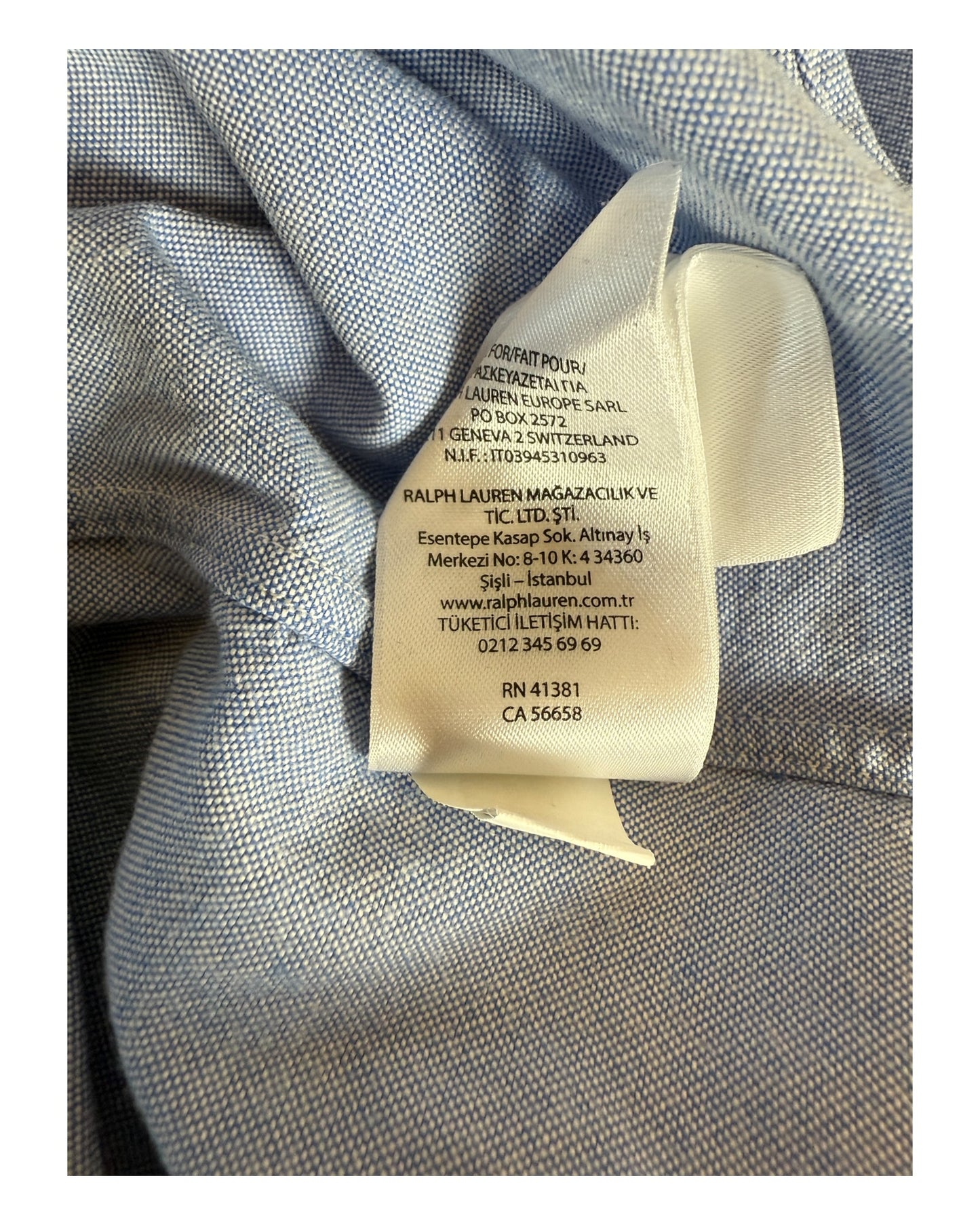 Polo Ralph Lauren Oxfordhemd hellblau Größe M