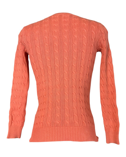 Polo Ralph Lauren Zopfmuster Cardigan orange Größe S