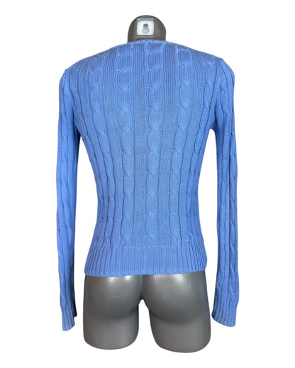 Polo Ralph Lauren Zopfmuster Pullover blau Größe S