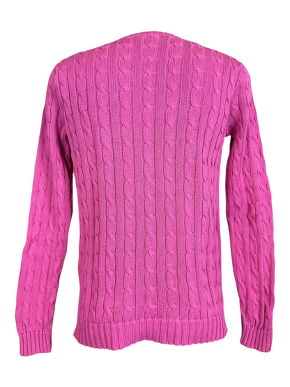 Polo Ralph Lauren Zopfmuster Pullover pink Größe M