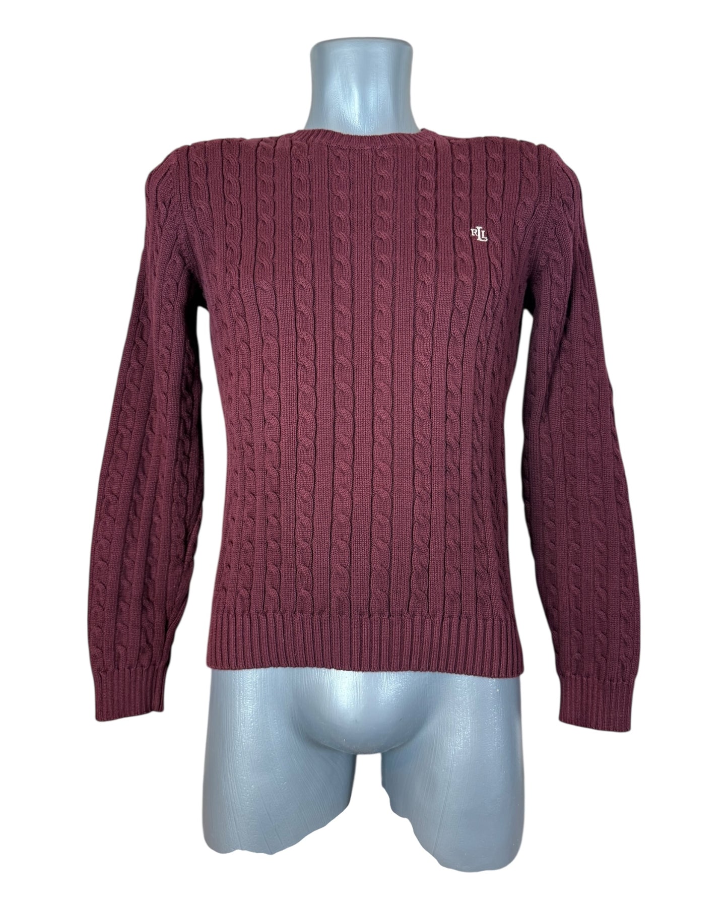 Polo Ralph Lauren Zopfmuster Pullover rot Größe M