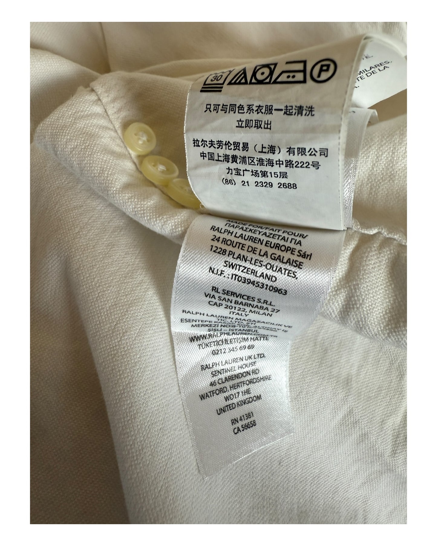 Polo Ralph Lauren Oxfordhemd weiß Größe L