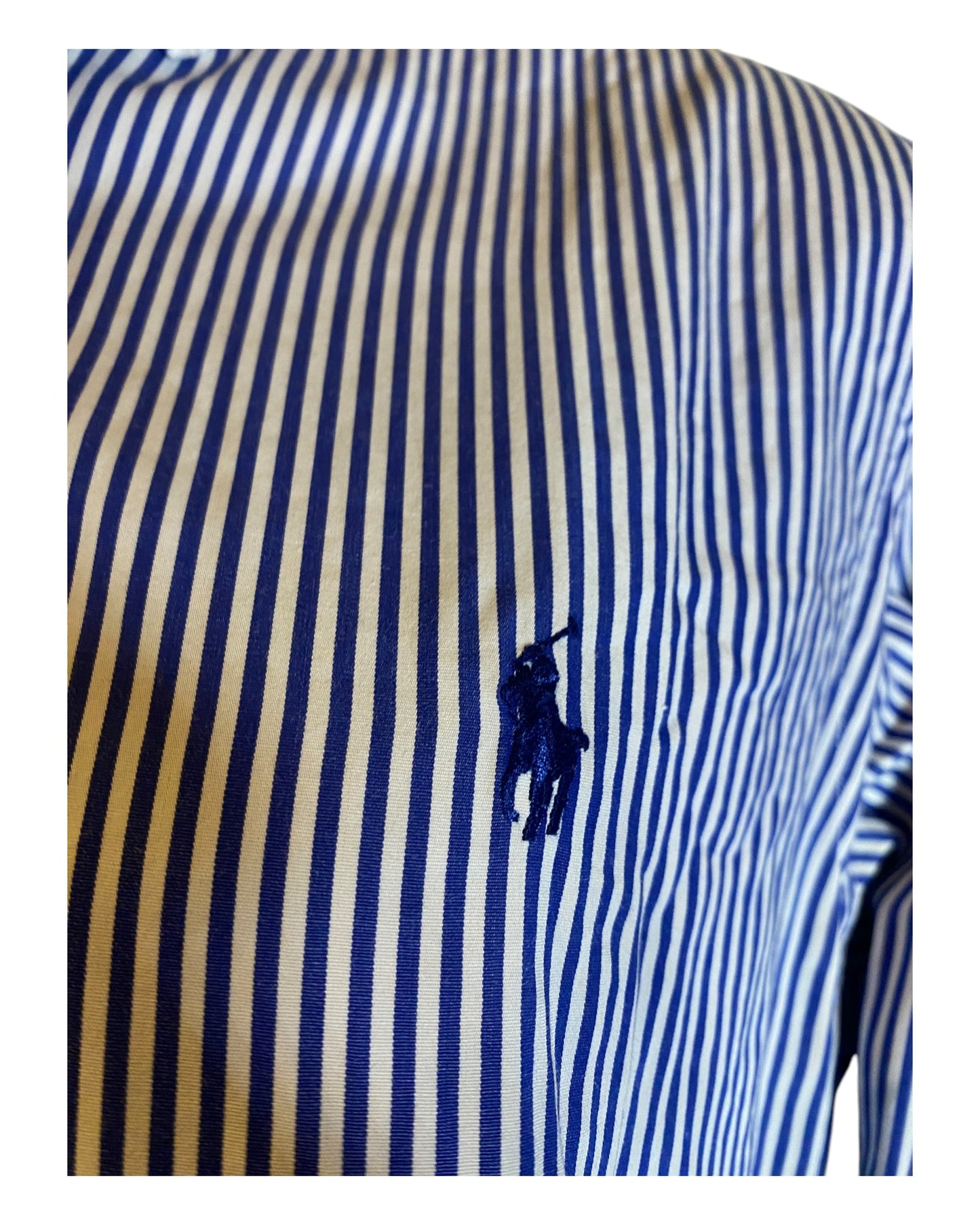 Polo Ralph Lauren Hemd blau weiß gestreift Größe M