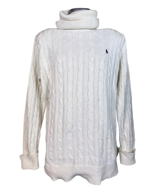 Polo Ralph Lauren Rollkragenpullover weiß Größe XL