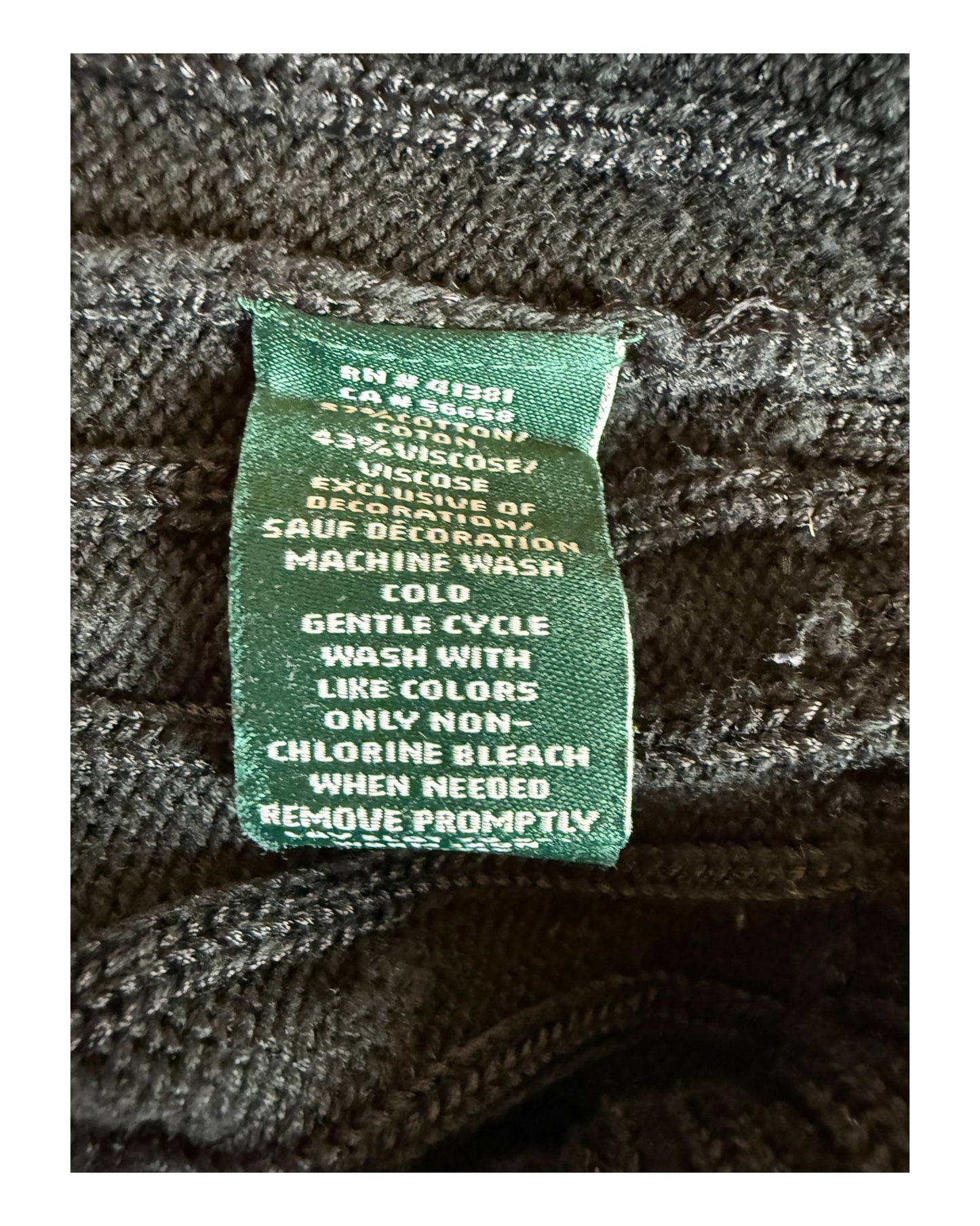 Polo Ralph Lauren Zopfmuster Strickjacke schwarz Größe M