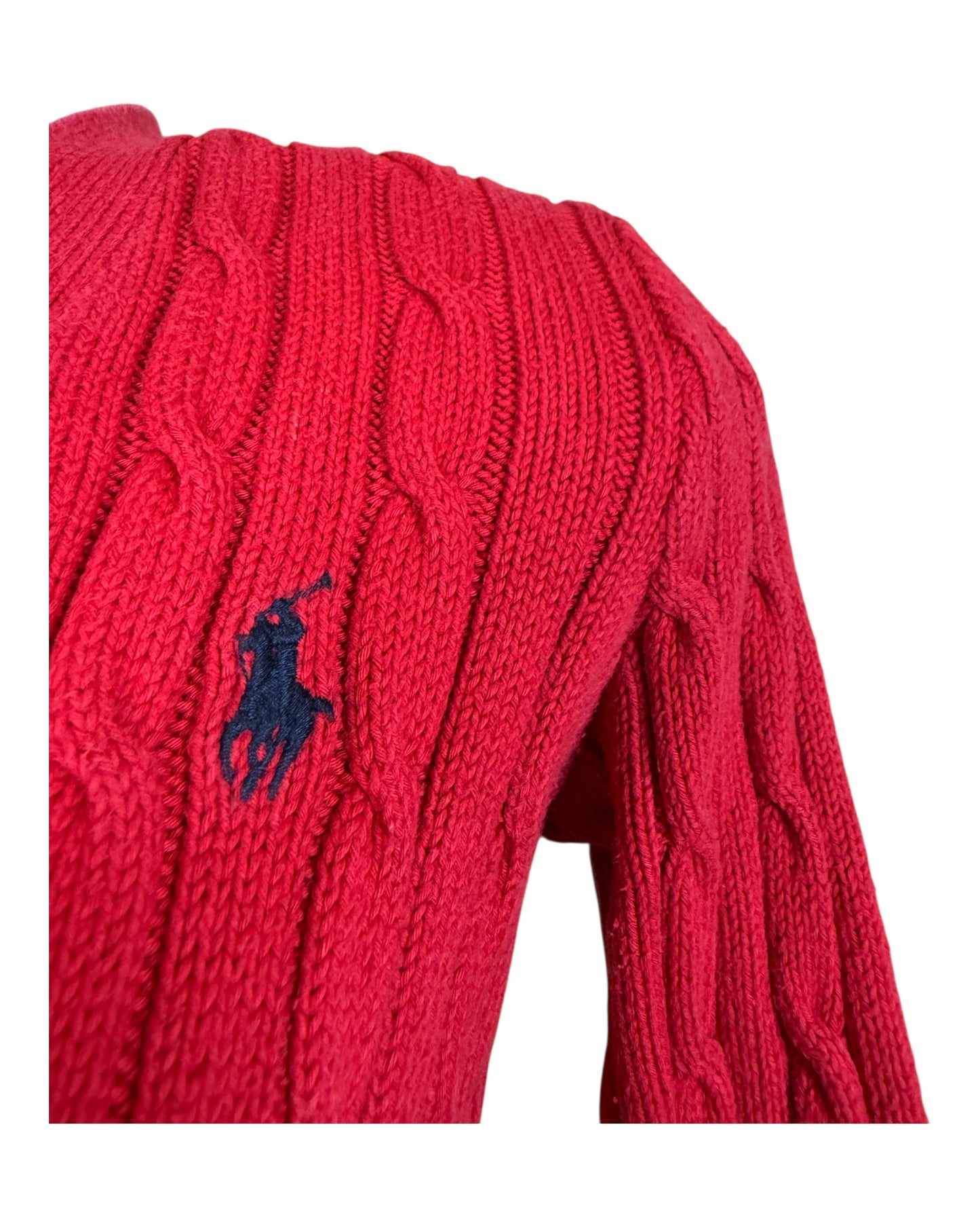 Polo Ralph Lauren Zopfmuster Cardigan rot Größe M