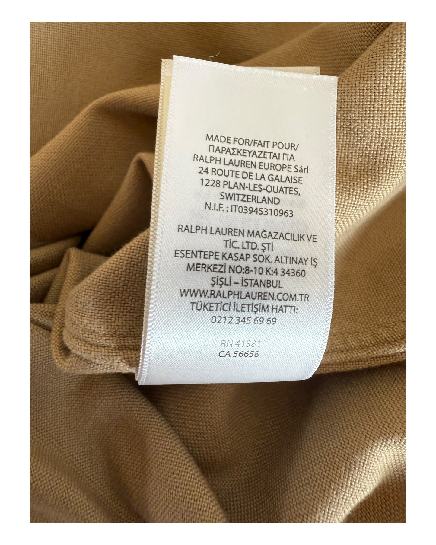 Polo Ralph Lauren Flanellhemd beige Größe L