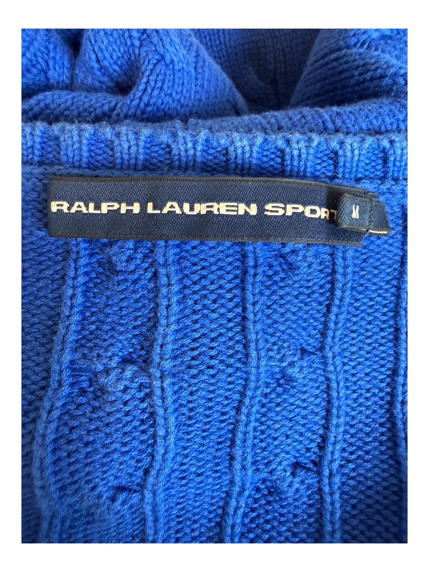 Polo Ralph Lauren Zopfmuster Pullover blau Größe M