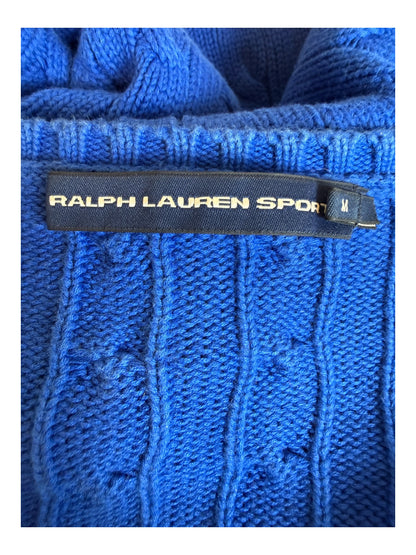 Polo Ralph Lauren Zopfmuster Pullover blau Größe M