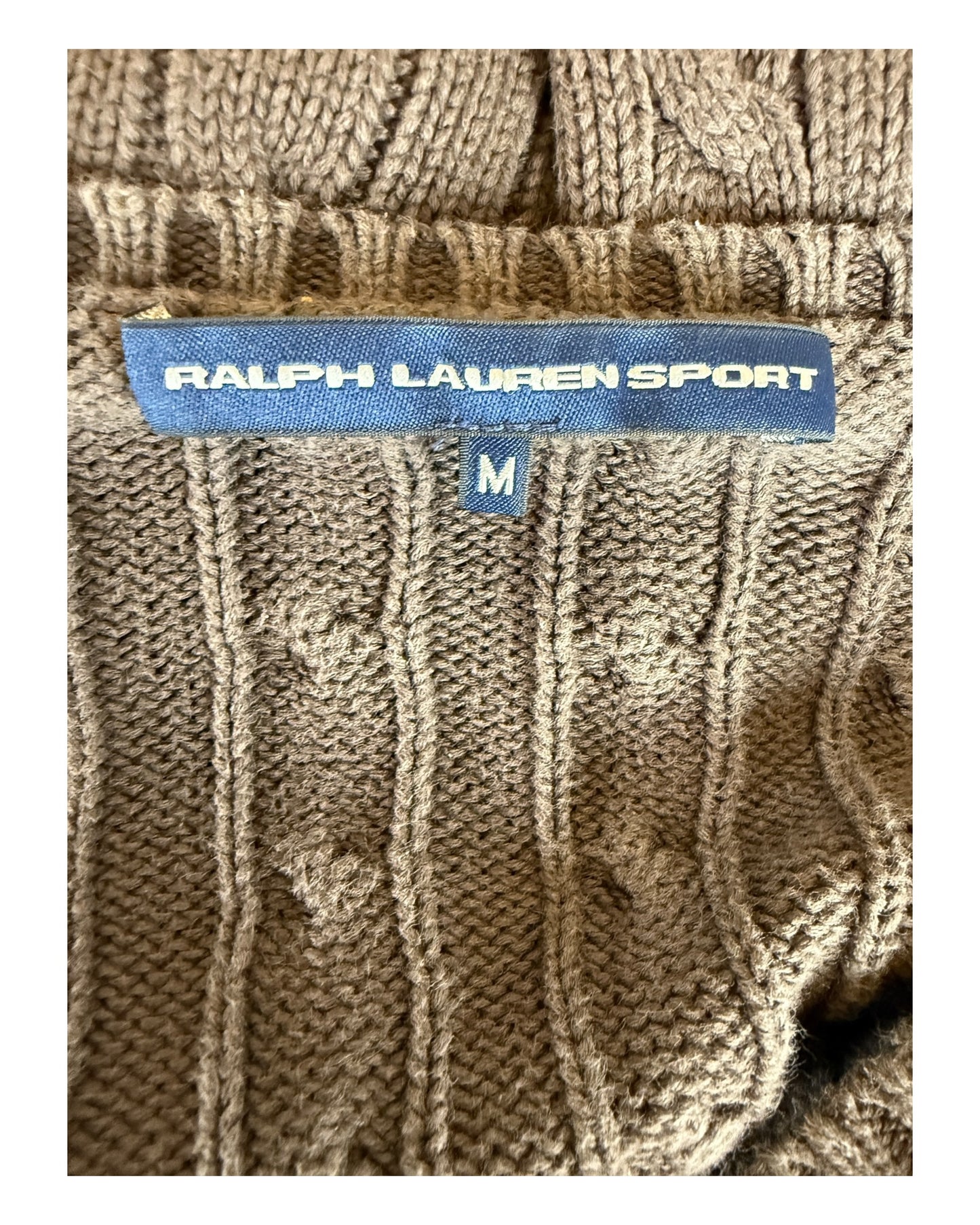 Polo Ralph Lauren Zopfmuster Pullover braun Größe M
