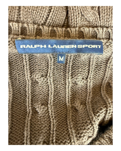 Polo Ralph Lauren Zopfmuster Pullover braun Größe M