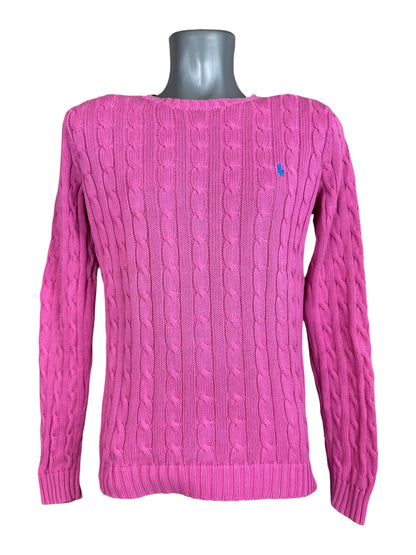 Polo Ralph Lauren Zopfmuster Pullover pink Größe M
