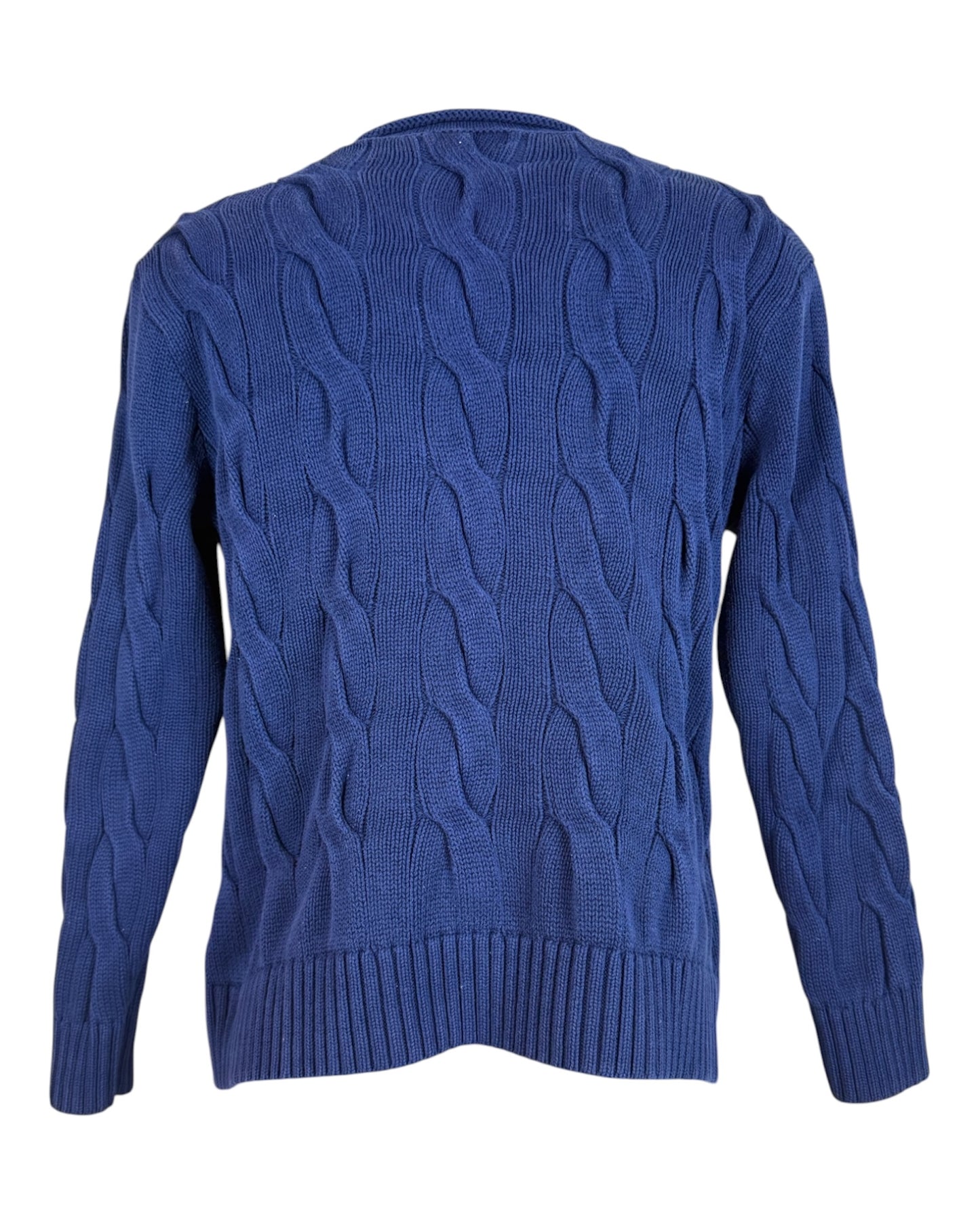 Polo Ralph Lauren Zopfmuster Pullover marineblau Größe M
