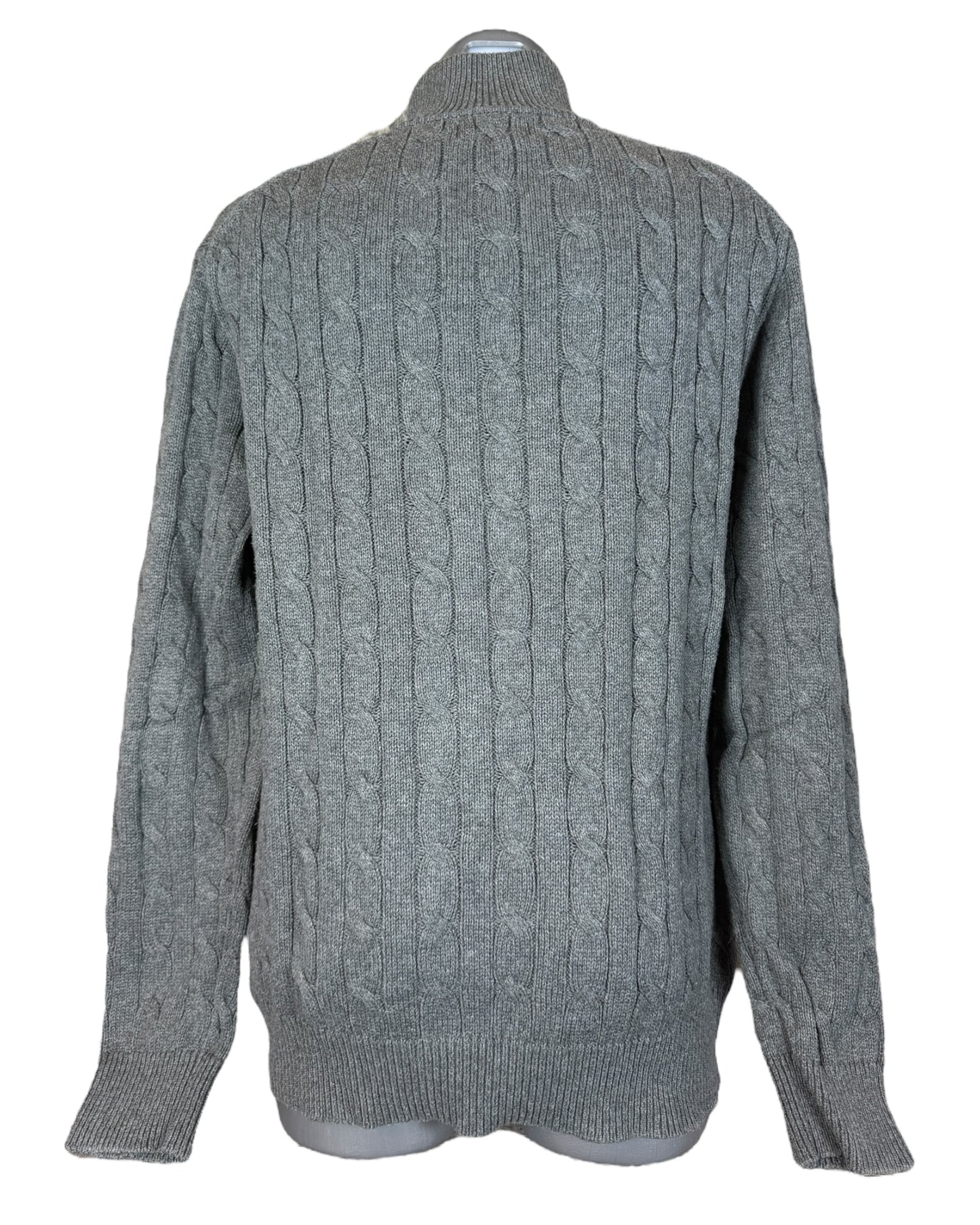 Polo Ralph Lauren Zopfmuster Pullover grau Größe M