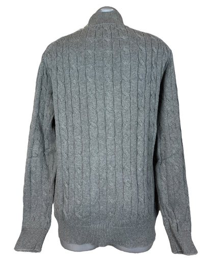 Polo Ralph Lauren Zopfmuster Pullover grau Größe M