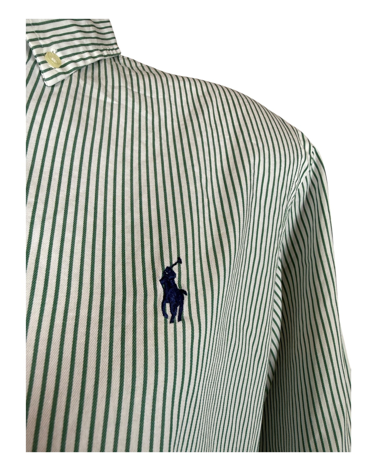 Polo Ralph Lauren Hemd grün weiß gestreift Größe M