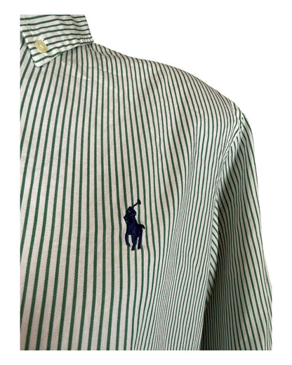 Polo Ralph Lauren Hemd grün weiß gestreift Größe M