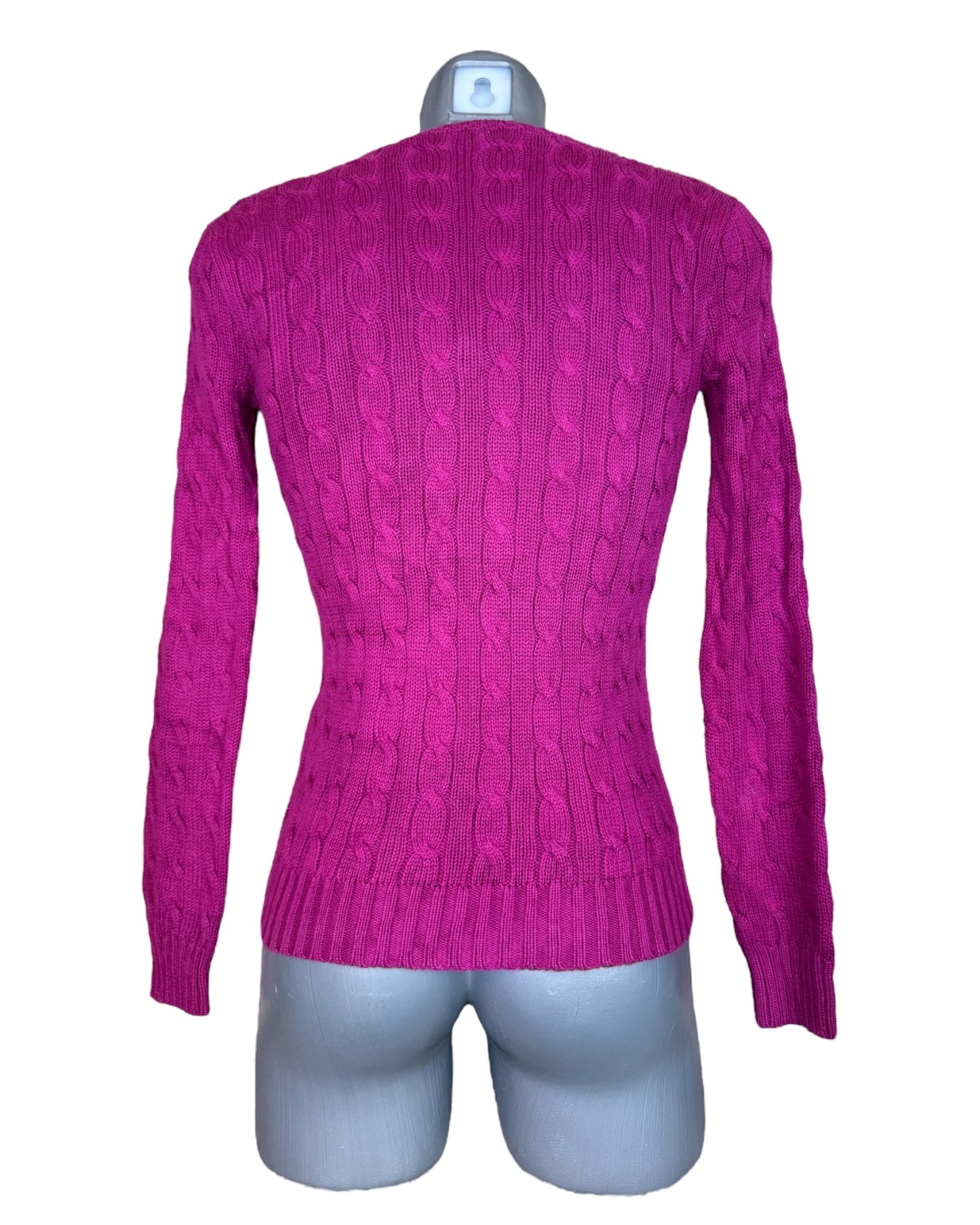 Polo Ralph Lauren Zopfmuster Pullover pink Größe S