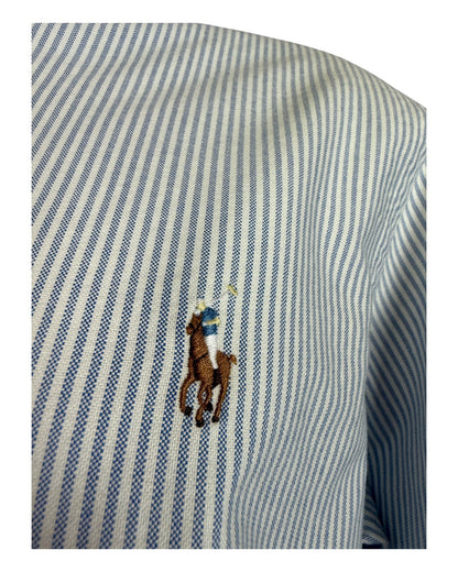 Polo Ralph Lauren Oxfordhemd hellblau weiß gestreift Größe M