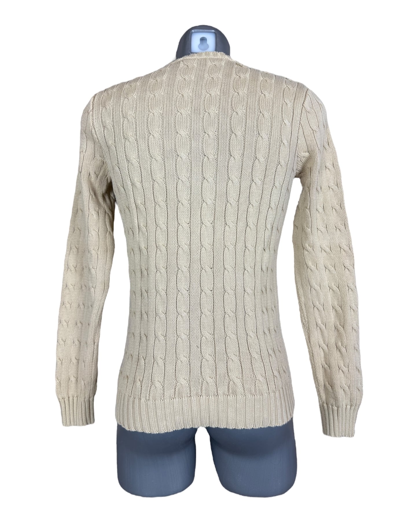 Polo Ralph Lauren Zopfmuster Pullover beige Größe S