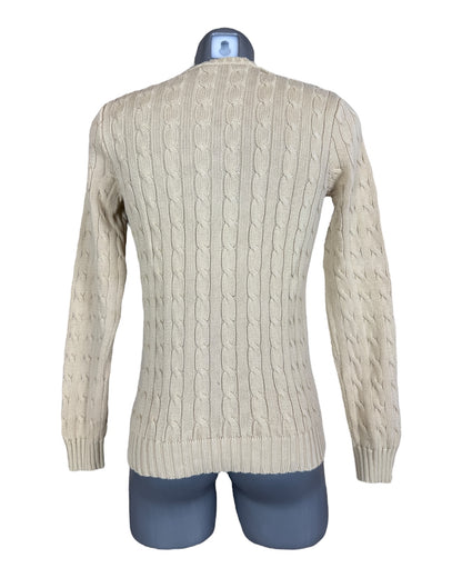Polo Ralph Lauren Zopfmuster Pullover beige Größe S