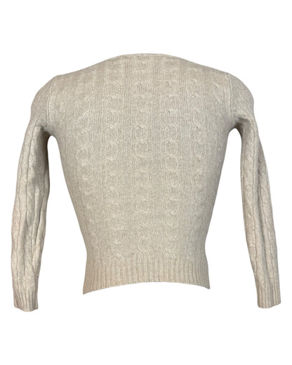 Polo Ralph Lauren Zopfmuster Pullover beige Größe S