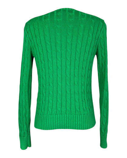 Polo Ralph Lauren Zopfmuster Pullover grün Größe S