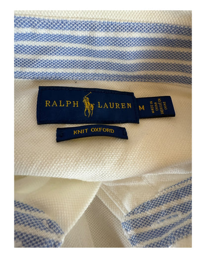 Polo Ralph Lauren Knit Oxfordhemd Bluse weiß Größe M