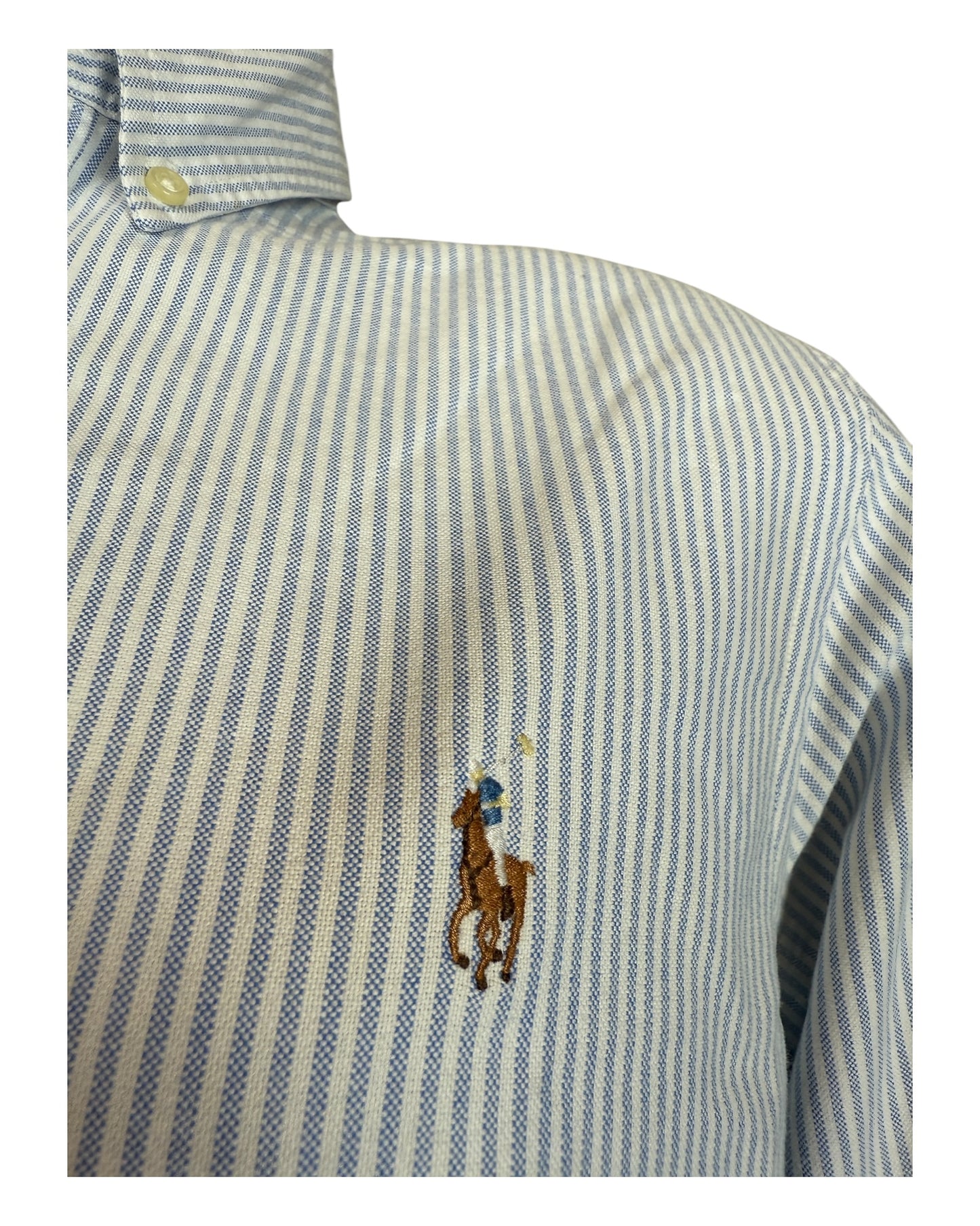 Polo Ralph Lauren Oxfordhemd hellblau weiß gestreift Größe L