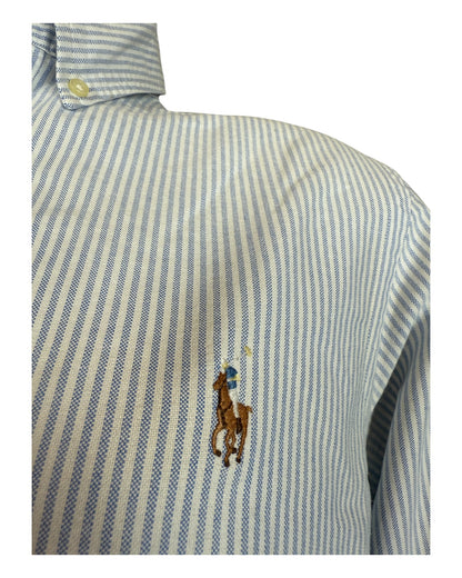 Polo Ralph Lauren Oxfordhemd hellblau weiß gestreift Größe L