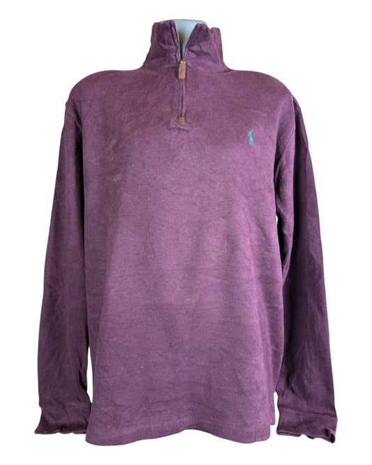 Polo Ralph Lauren Half Zip Pullover bordeauxrot Größe L
