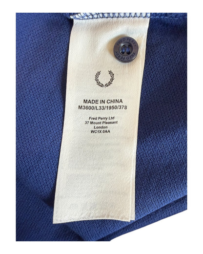 Fred Perry Poloshirt blau Größe M