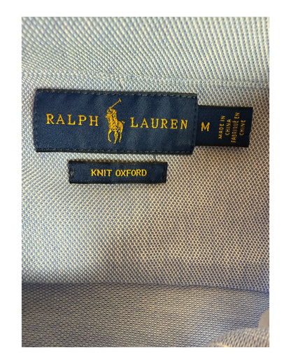 Polo Ralph Lauren Knit Oxford Bluse hellblau Größe M