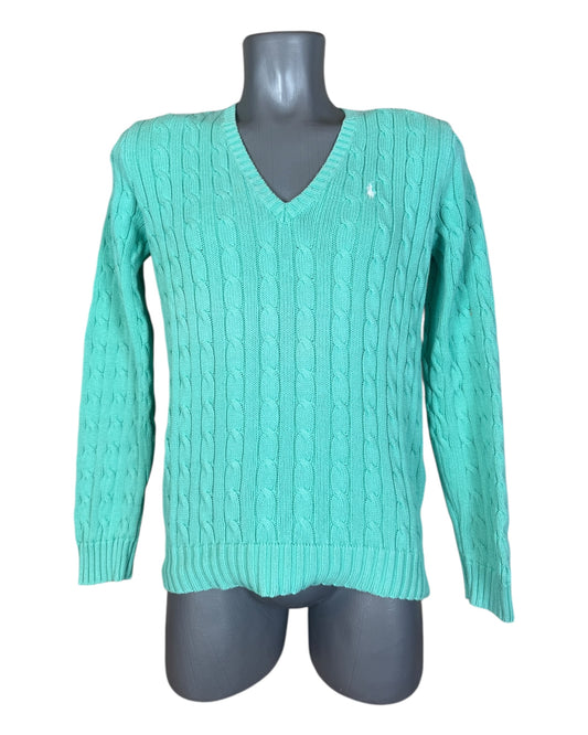 Polo Ralph Lauren Zopfmuster Pullover türkis Größe L