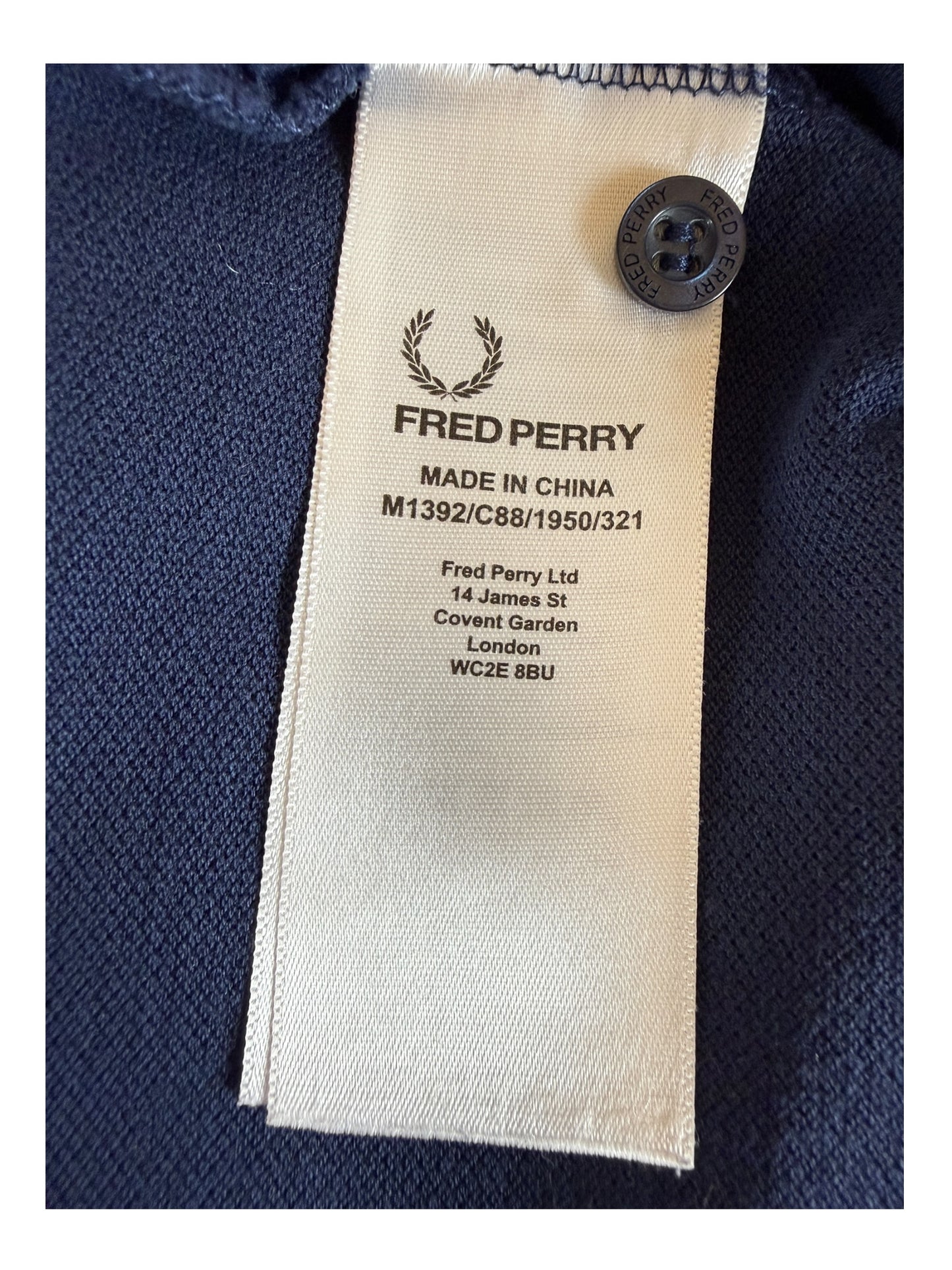 Fred Perry Poloshirt marineblau Größe M
