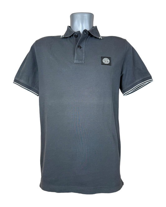 Stone Island Poloshirt schwarz Größe L