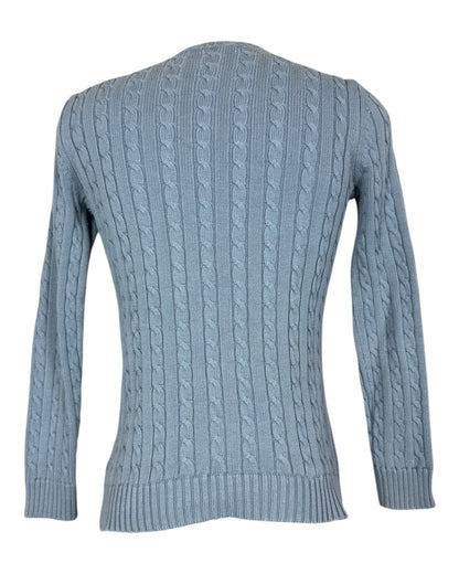 Polo Ralph Lauren Zopfmuster Pullover hellblau Größe S