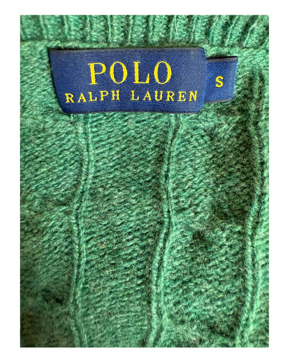 Polo Ralph Lauren Zopfmuster Pullover grün Größe S