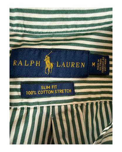 Polo Ralph Lauren Hemd grün weiß gestreift Größe M