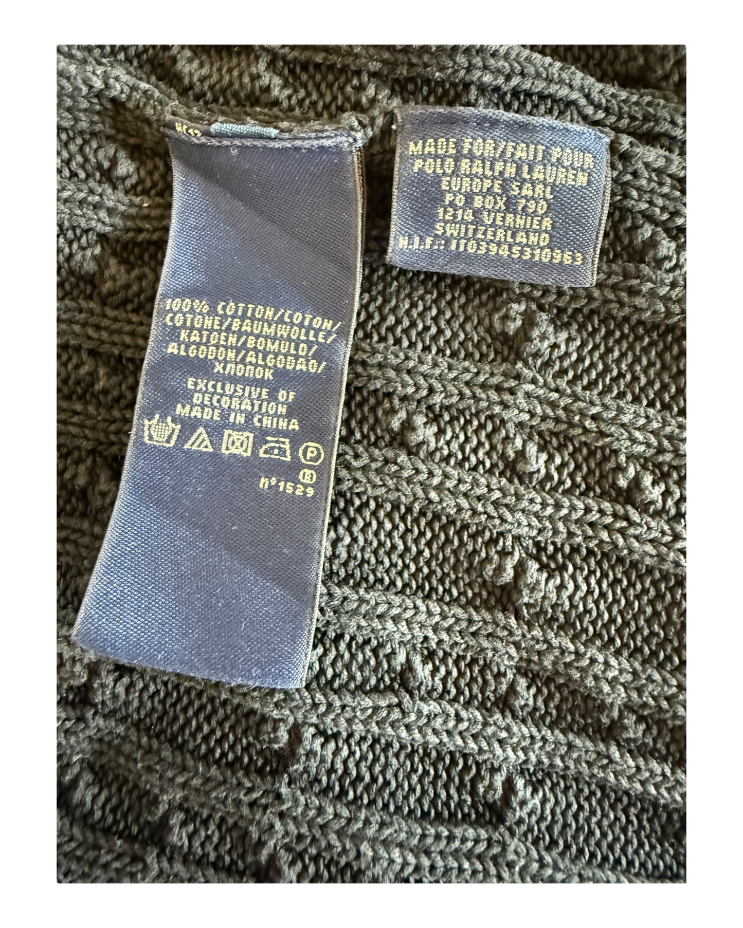 Polo Ralph Lauren Zopfmuster Cardigan schwarz Größe M