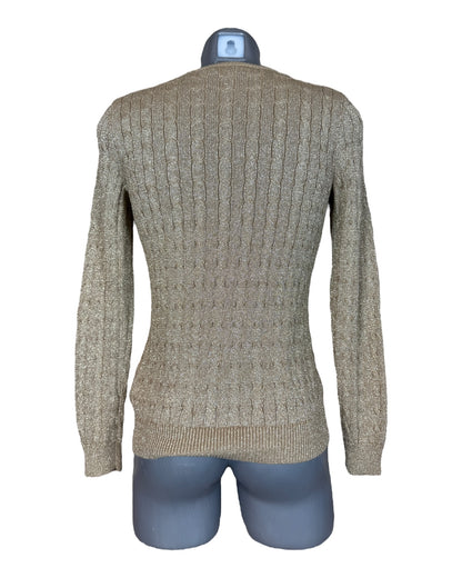 Polo Ralph Lauren Zopfmuster Pullover gold Größe S
